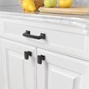 Amerdeco 10 Pack Matte Black Cabinet Hardware 3Inch(76mm) Hole Center