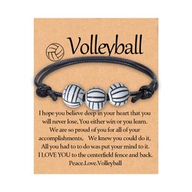 Birthday Gifts for Son Daughter Volleyball Bracelet Gift for Friend Bestie Bff Inspirational Gifts for Grandson Granddaughter Volleyball Stuff for Lovers Presents for Women Men
