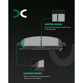 SCITOO D855 D905 Brake Pads Sets Front Semi-Metal & Rear Ceramic Fit For INFINITI 2011-2013 2016-2019,For Nissan 2004-2009 2011-2018