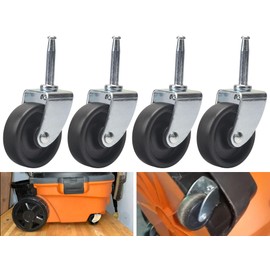 4 Pack 12293 Replacement Wet Dry Vacuum Caster Wheel Compatible with Ridgid/Craftsman/Dewalt Vacuums, for RV1250, RT1200, 1650RV, WD1850M, WD1635M Model Shop Vac Replacement Parts