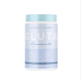 Pure Form GLUTA  Suplemento Deportivo en polvo a base de L-Glutamina pura  Libre de Conservadores y Saborizantes Añadidos  300 gramos  60 porciones   