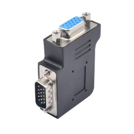 Duttek Left Angle VGA Male to Female Adapter,90 Degree VGA Adapter,VGA to VGA Connector for Monitors,Projectors,TV Connector