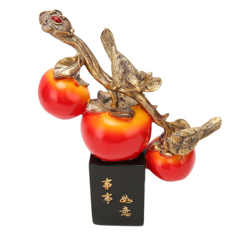Resin Persimmon Decoration Auspicious Meaning Realistic Cute Home Ornaments for