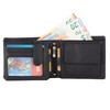 Manza Men's Wallet Genuine Leather Wallet RFID Protection Zip Compartment