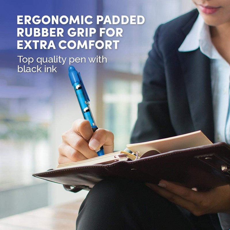 1 x Blue Ballpoint Pen (Black Ink) - Emperor Penguin