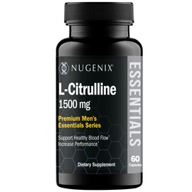 Nugenix Essentials L-Citrulline Supplement for Enhanced Blood Flow and Performance - 1500 mg, 60 Capsules