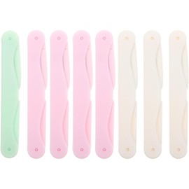 Recortadoras de Cebras Portátiles Color Aleatorio de Acero Inoxidable con Peine y Mango Antideslizante, 8 Piezas para Depilación Facial al Aire Libre