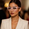 Oprah Style Square Reading Glasses Blue Light Blocking for Women