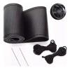 Funda De Volante De Piel Genuina Perforada Negra 38 Cm