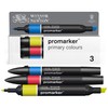 Winsor & Newton 0290190 ProMarker Set - Primary Colours, 3