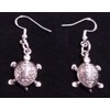 Antique Silver Tortoise/Turtle (22mm x 16mm) Earrings on Sterling Silver