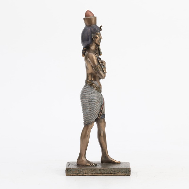 Veronese Design 9 1/4 Egyptian Pharaoh Amenhotep Cold Cast Bronze
