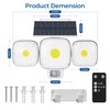 CINOTON Solar Motion Sensor Outdoor Lights, 3 Modes LED Security