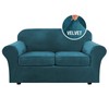H.VERSAILTEX Real Velvet Plush 3 Piece Stretch Sofa Covers Couch