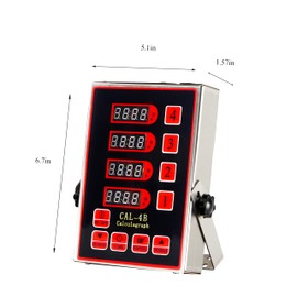 4 Channel Kitchen Timers for Cooking,Commercial Kitchen Timer Stainless Steel LED Technology Kitchen Timer Digital, Restaurant Kitchen Supplies,Reminder Function, Loud Alarm 110v