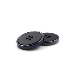 10 botones redondos negros de resina para traje de hombre, 4 agujeros, para abrigo, cortavientos, accesorios de costura (negro, 20 mm)