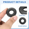 sourcing map 12pcs 9/16" Black Flat Washer for M14 Screw,