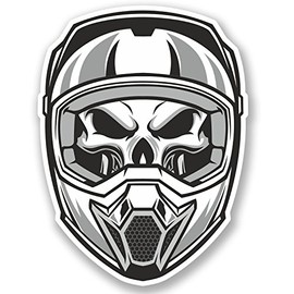2 x Motorcross Helmet Vinyl Sticker Decal Bike Laptop Bike Car Kids ATV #5012 (7.5cm Wide x 10cm Tall)