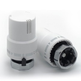 Thermostatic Valve Head 2pcs - Vancoco Thermostatic Radiator Valve Modern TRV Head Thermostatic Valve Head M30x1.5 Radiator Valves Heating