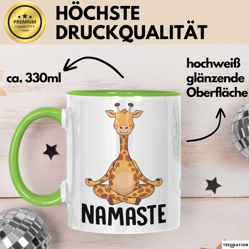 Giraffe Cup Giraffe Head Face Animal Africa Zoo Gift Namaste