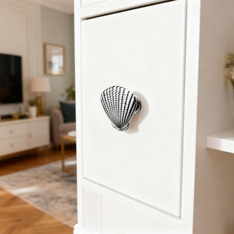 LD-YUNJIA Seashell Drawer Pulls Handles,Coastal Drawer Knobs for Wardrobe Cupboard