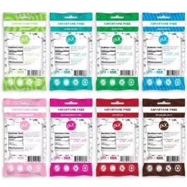 PUR Xylitol Chewing Gum 8 Flavor Variety (55 Pieces, 8 Pack) Sugarless Vegan