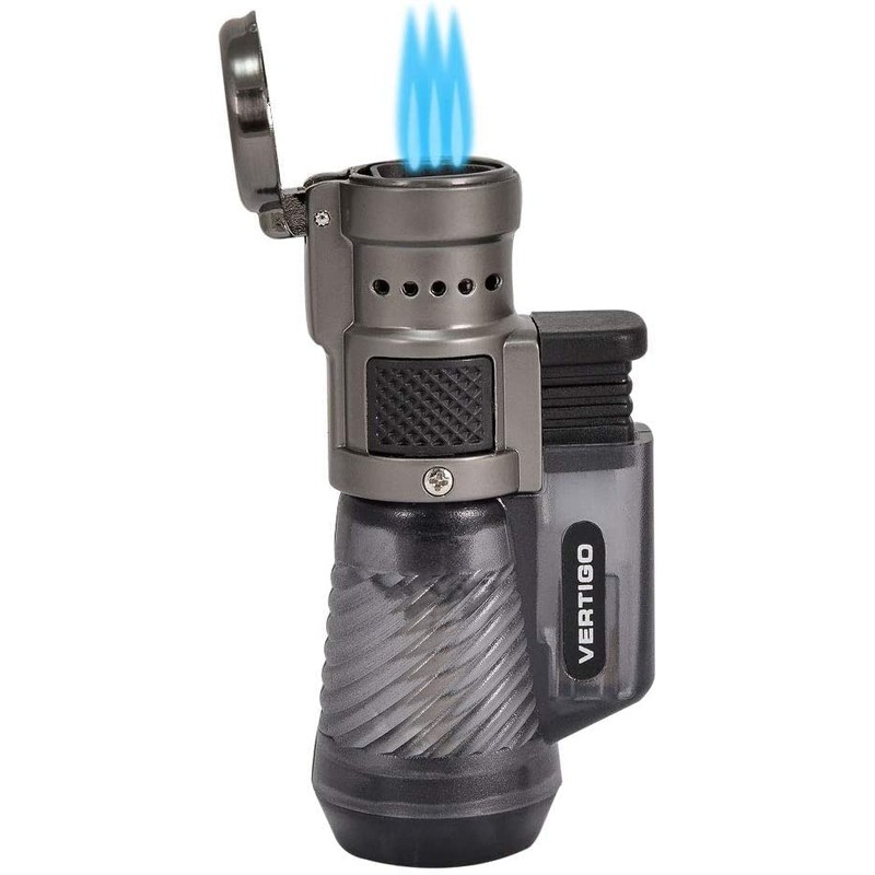 Vertigo by Lotus Cyclone Triple Torch Cigar Lighter Charcoal 2