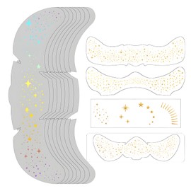 Glitter Freckles Face Tattoo, 18pcs Sparkle Freckle Temporary Tattoos, Gold and Silver Glitter Freckles Makeup Patches, Festival Cosplay Makeup Accessories