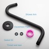 OFFO Shower Head Extension Arm 12 Inch, Matte Black S