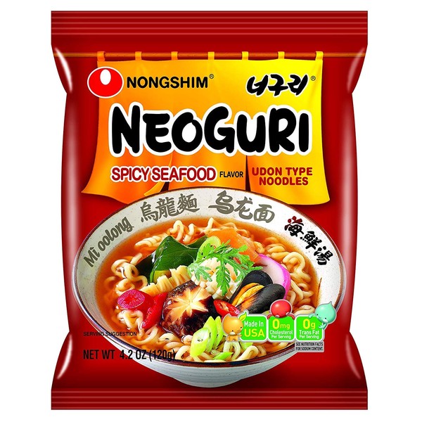 Nongshim Neoguri Spicy Seafood with Udon-Style Noodle, 4.2 Ounce
