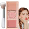 3-in-1 Matte Face Blush With Brush- Long-Lasting, Sweat-Resistant, Non-Greasy Makeup
