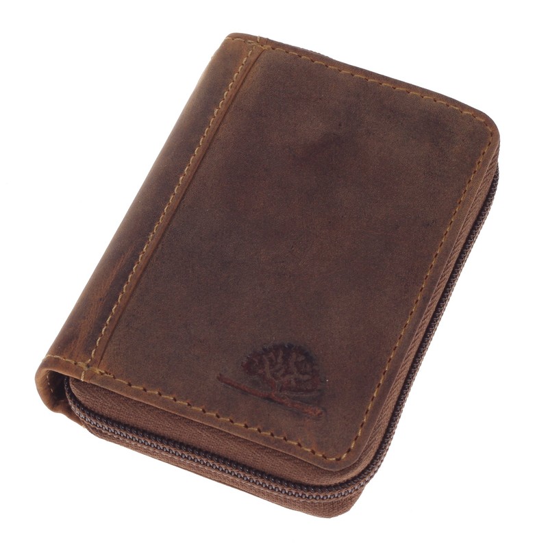 Greenburry Vintage RFID Card Holder Brown 10 x 2 x