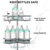 KEGII 4-Tier Corner Shower Caddy Tension Pole - Adjustable Shower
