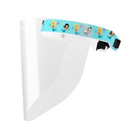 chille Children's face shield to fold up, child-friendly face visor made of PET-A, highly transparent (91%), reusable, disinfectable, mouth nose cover with CE certificate, according to EN166