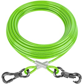XiaZ Tie Out Cable for Dogs, Dog Leads for Yard Chew Proof, Heavy Duty Dog Tie Out Cable for Large Dogs Up to 250lbs,Durable Dog Runner Tether Line for Outdoor,Yard