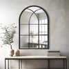Dewfig Arched Window Wall Mirror, 30"x20" Window Pane Mirrors, Vanity