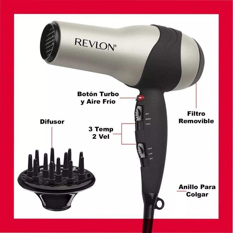 Revlon Secadora Cabello Revlon Profesional Iones Cerámica Turmalina