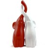 AEVVV Red White Elephant Figurines with Trunk Up 10 in