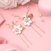 Toddmomy 4Pcs Bridal Hair Comb Wedding Hair Clips Pearl Flower