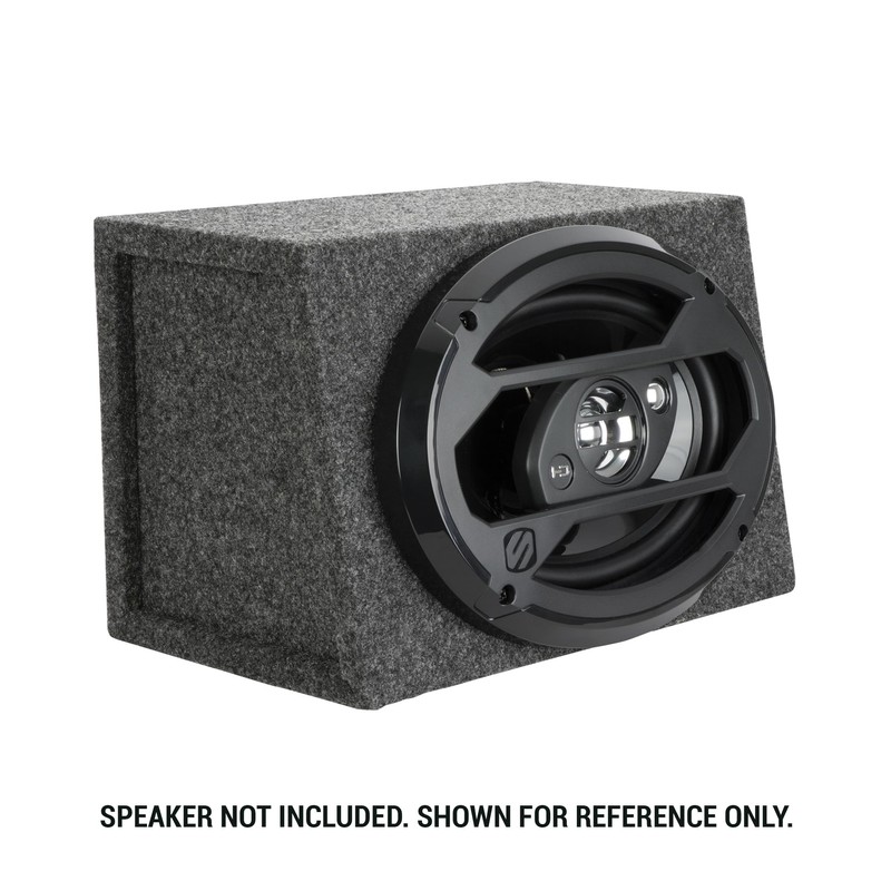 Scosche SE69KT 6x9 Single Car Speaker Enclosure with Gray Carpet,