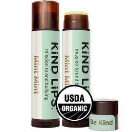 USDA Organic MInt Mint Lip Balm 2 Pack – 100% Natural, Moisturizing Lip Care with Beeswax & Coconut Oil – Moisturizing Chapstick for Dry, Chapped Lips, Lip Repair for Women, Men, and Kids