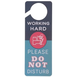 Alipis Toilet Room Do Not Disturb Door Sign, Funny Door Hanger Sign Pooping Door Reminder Sign Double Sided Restroom Sign for Bathroom Toilet Room, 21.90X7.90X0.10CM