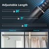 UIABOPZ Shower Curtain Rods, 29-64inch Adjustable Shower Pole - Heavy