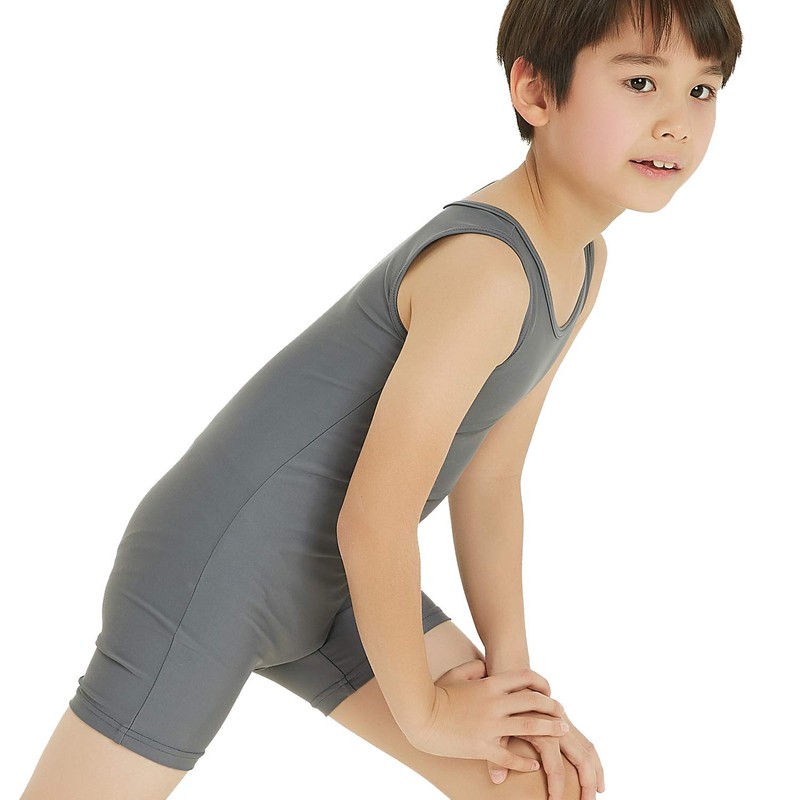 New Dance - Maillot de gimnasia para niño, set gris,