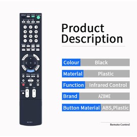 RM-YD017 Replacement Remote Control for Sony TV KDL52WL130PKG KDL-52WL KDL-52WL130130PKG KDL52WL130W KDL-52WL130W KDL52XBR4 KDL-52XBR4 KDL52XBR5 KDL-46XBR5 KDL46XBR5 KDL52W3000
