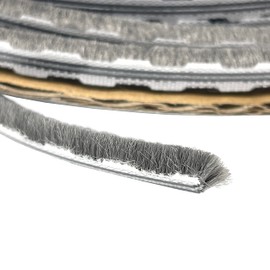 CRL Z78295C Zipper Pile Weatherstrip .270" Backing - .250" Pile Height - 100' Roll Gray
