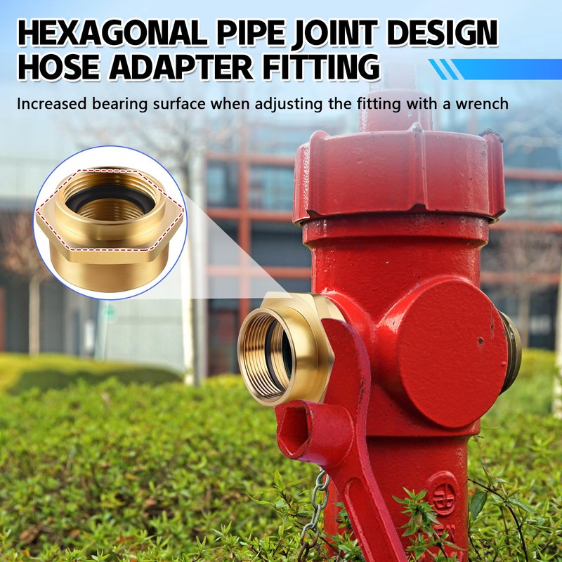 AquaNPT Fire Hose Adapter 2-1/2" NST NH Female to 2"