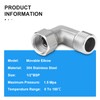 ERGAOBOY 1 Pcs 304 Stainless Steel 90 Degree Elbow 2