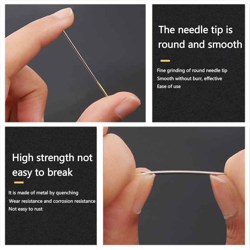 100 PCS Large Eye Blunt Needles Sewing Set, 40mm/1.57inch Stitching