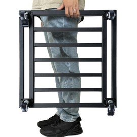 Hongsane 22" Plant Caddy with Wheels Heavy Duty, Large Metal Plant Rollers with Wheels,Rolling Square Plant Stands with 360° Swivel Casters,Plant Dolly for Large Plants,Pot 1 Pack